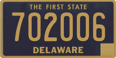 DE license plate 702006