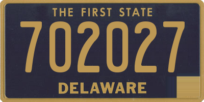 DE license plate 702027