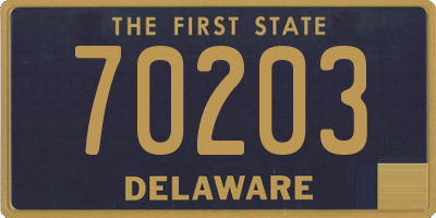 DE license plate 70203