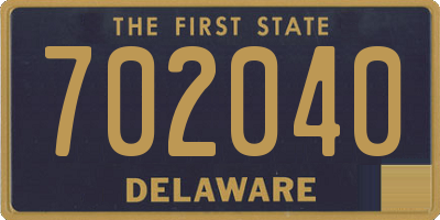 DE license plate 702040