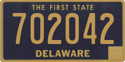 DE license plate 702042