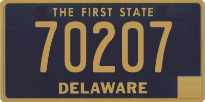 DE license plate 70207