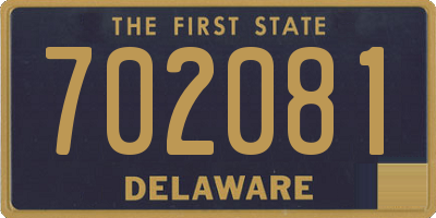 DE license plate 702081