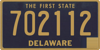DE license plate 702112
