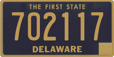 DE license plate 702117