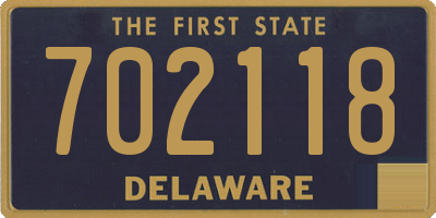 DE license plate 702118