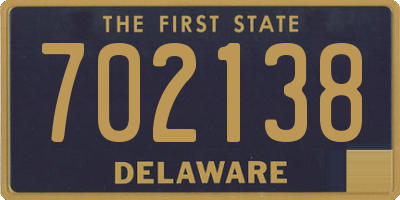 DE license plate 702138