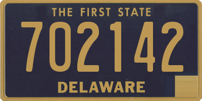DE license plate 702142