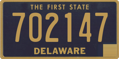 DE license plate 702147