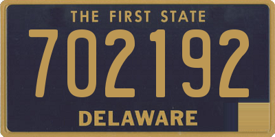 DE license plate 702192