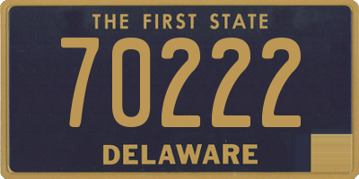 DE license plate 70222