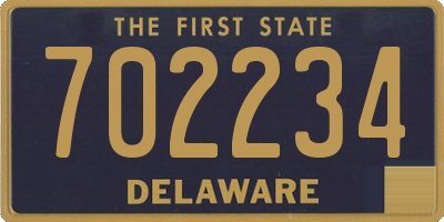 DE license plate 702234