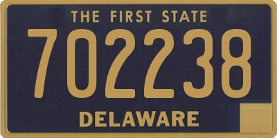 DE license plate 702238