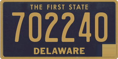DE license plate 702240