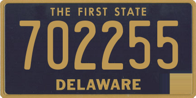 DE license plate 702255