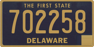 DE license plate 702258