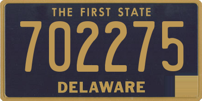 DE license plate 702275