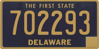 DE license plate 702293