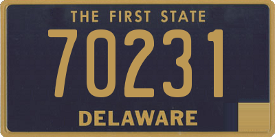 DE license plate 70231