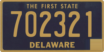 DE license plate 702321