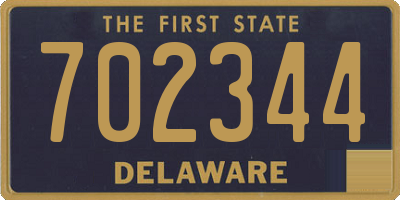 DE license plate 702344