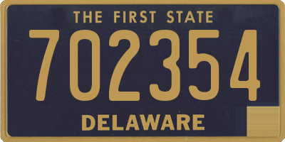 DE license plate 702354