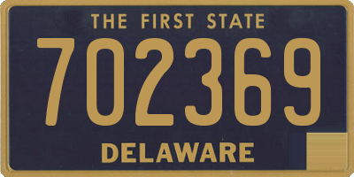 DE license plate 702369
