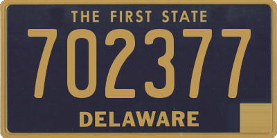 DE license plate 702377