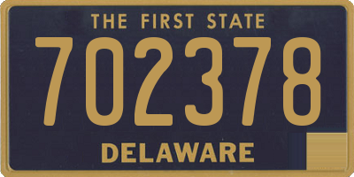 DE license plate 702378