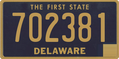 DE license plate 702381