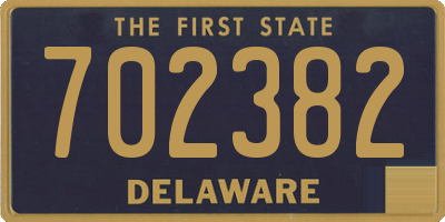 DE license plate 702382