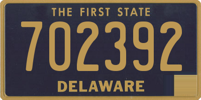 DE license plate 702392