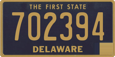 DE license plate 702394