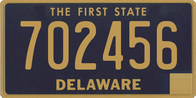 DE license plate 702456