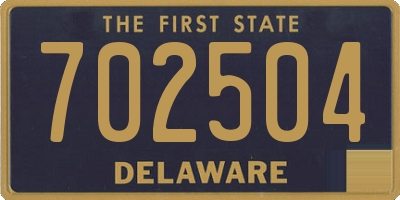 DE license plate 702504