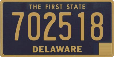 DE license plate 702518