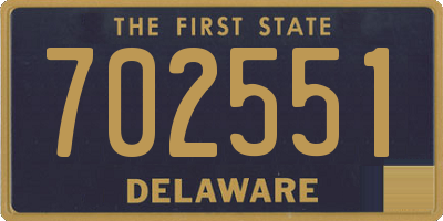 DE license plate 702551