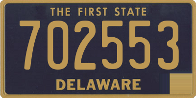DE license plate 702553
