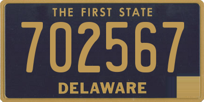 DE license plate 702567