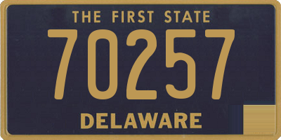 DE license plate 70257