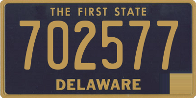 DE license plate 702577