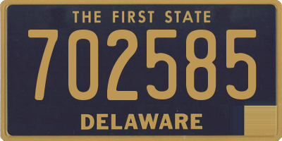 DE license plate 702585