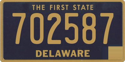 DE license plate 702587