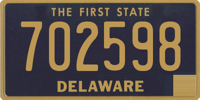 DE license plate 702598