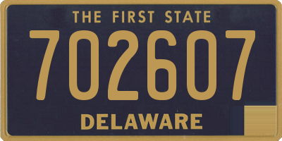 DE license plate 702607