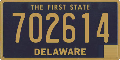 DE license plate 702614