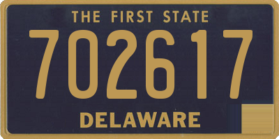 DE license plate 702617