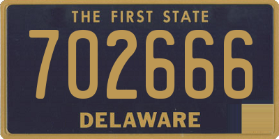 DE license plate 702666