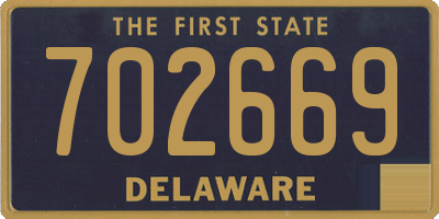 DE license plate 702669