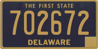 DE license plate 702672